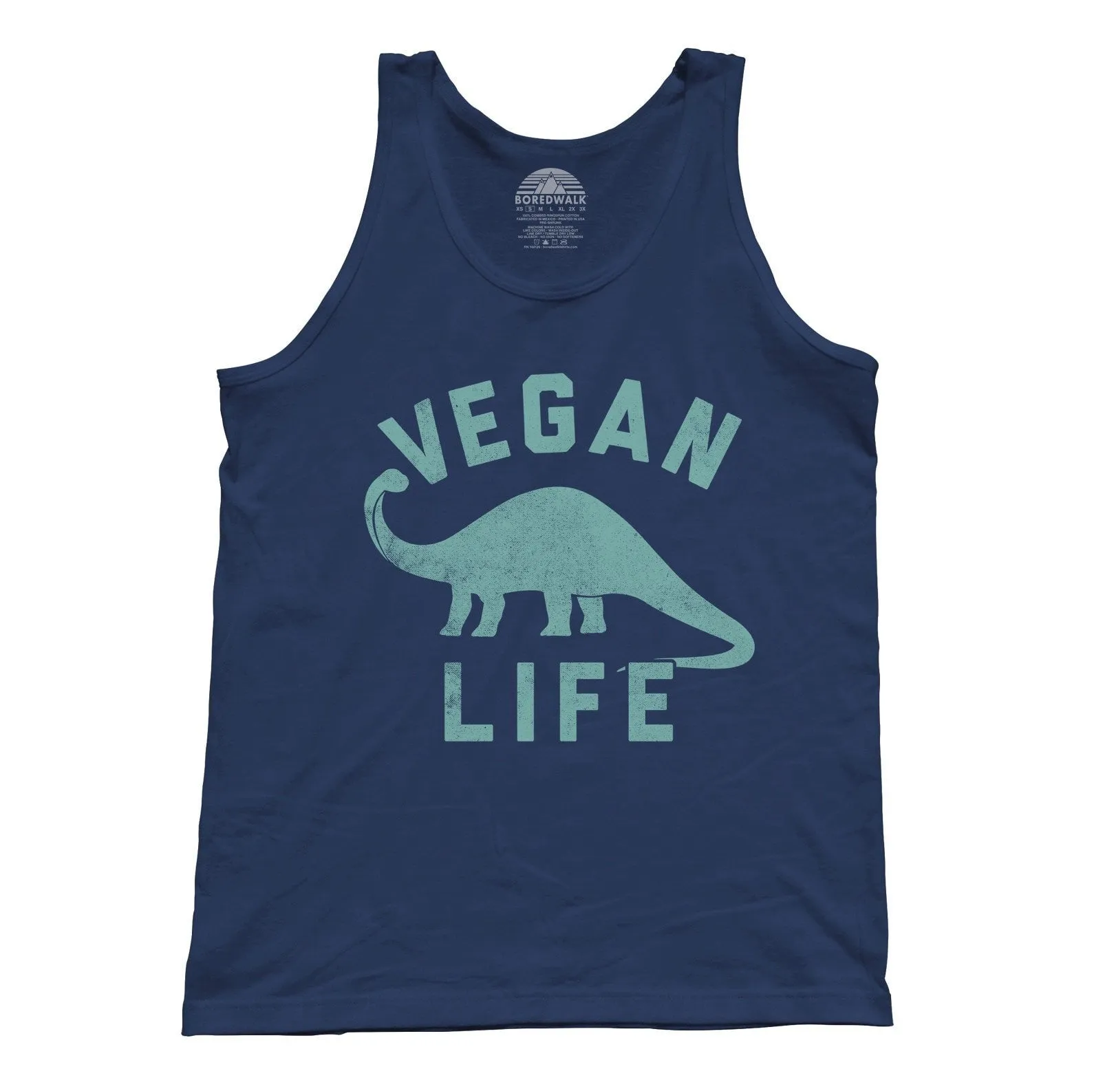 Unisex Brontosaurus Vegan Life Tank Top - Funny Vegan Shirt