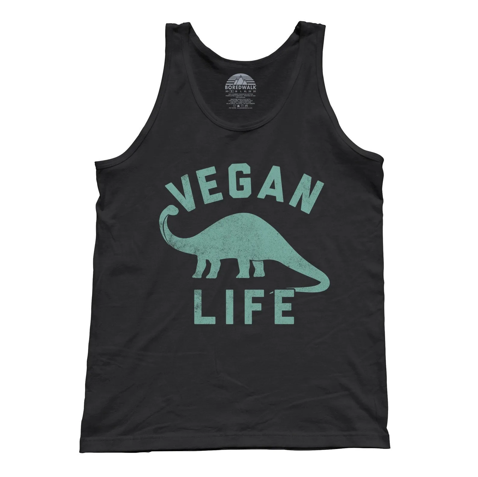 Unisex Brontosaurus Vegan Life Tank Top - Funny Vegan Shirt
