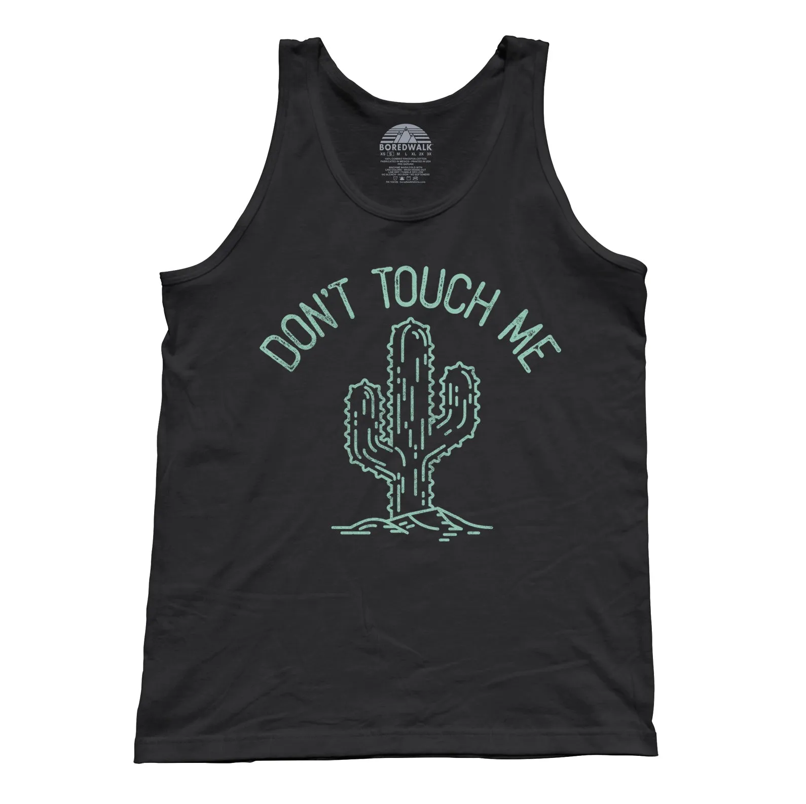 Unisex Don't Touch Me Cactus Tank Top