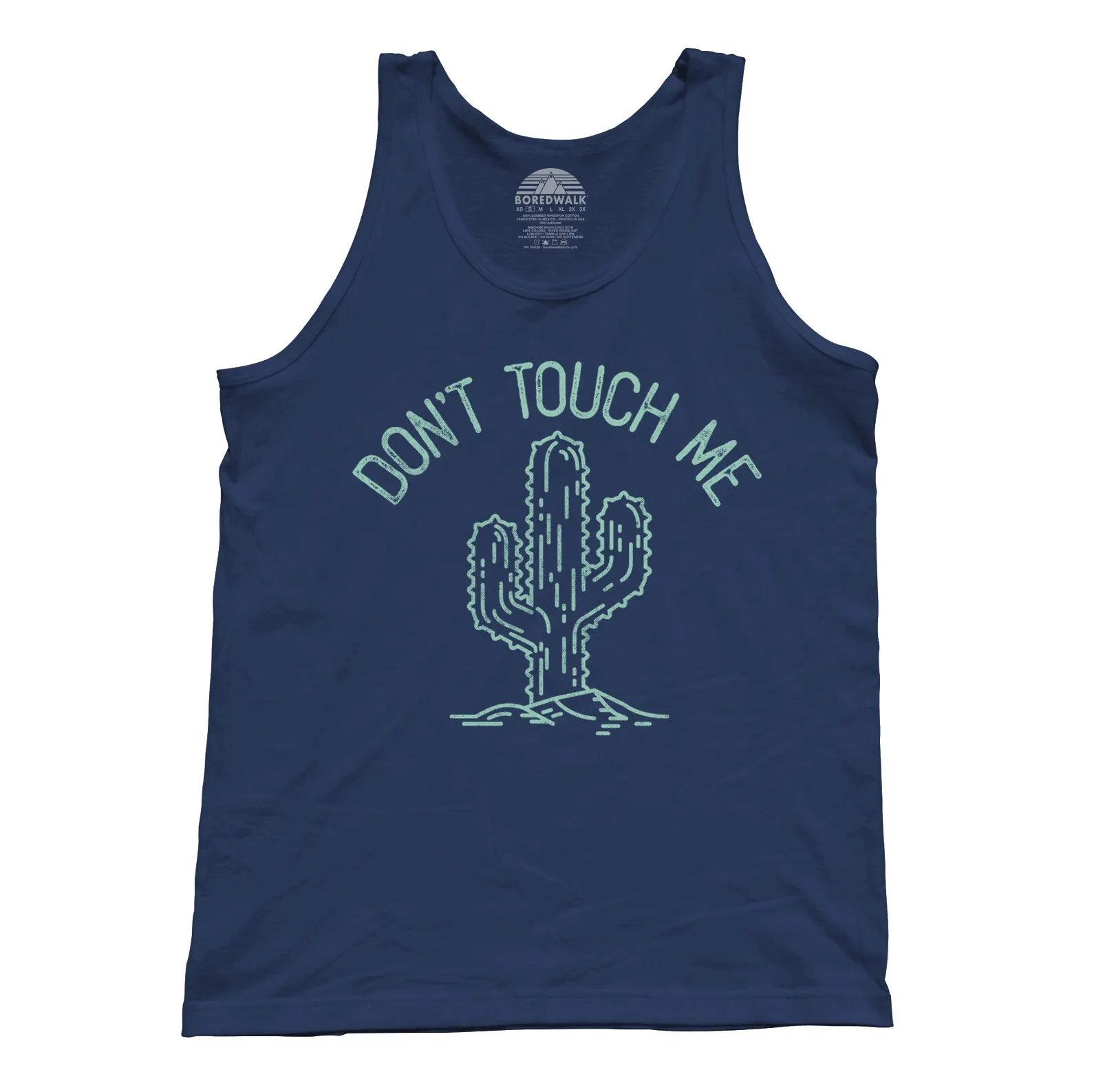 Unisex Don't Touch Me Cactus Tank Top