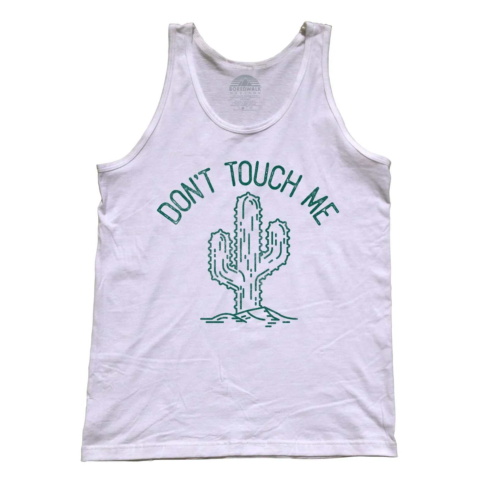 Unisex Don't Touch Me Cactus Tank Top
