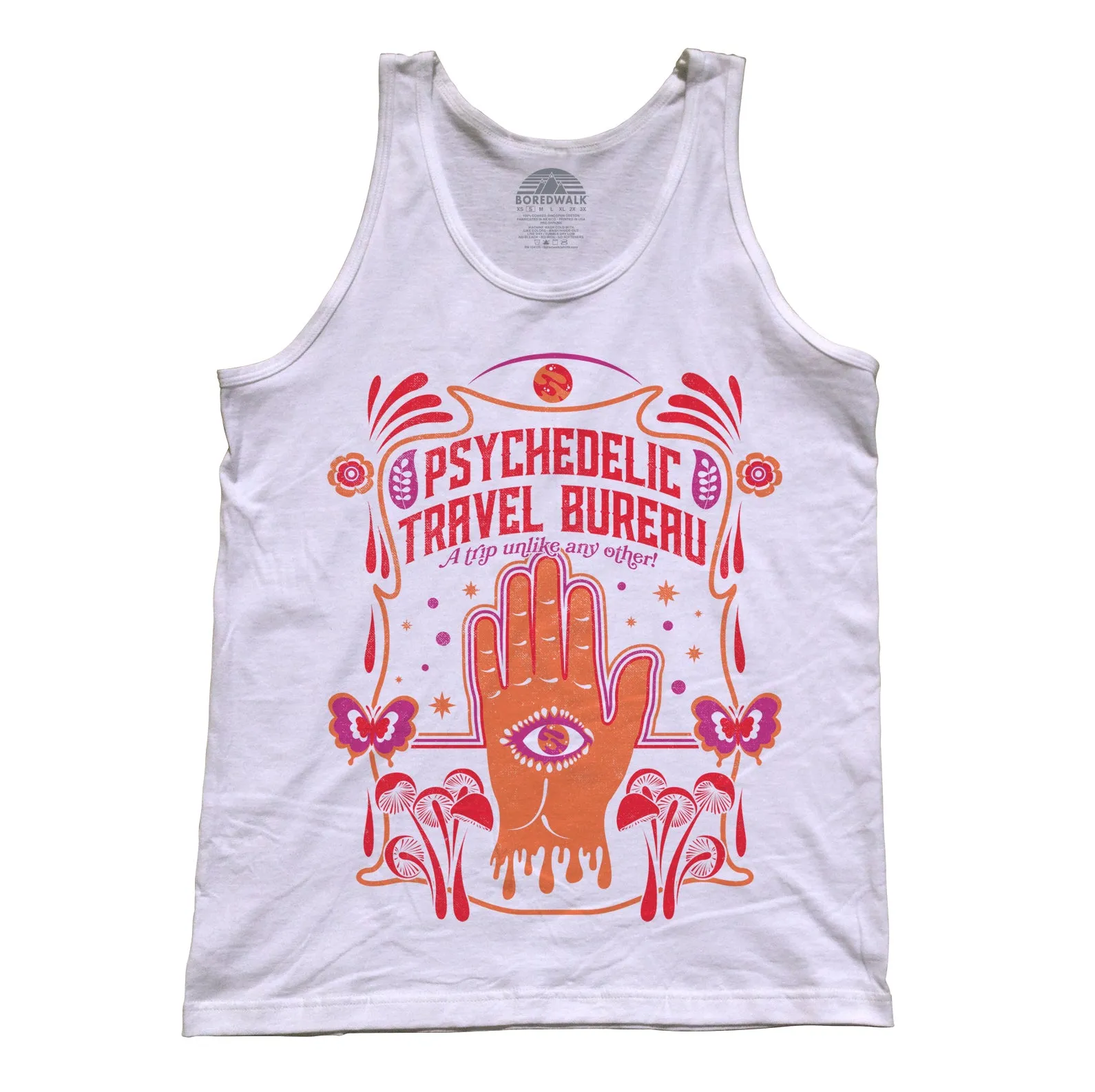 Unisex Psychedelic Travel Bureau Tank Top