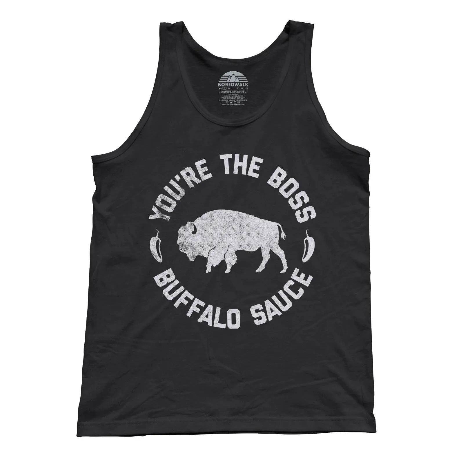 Unisex You're the Boss Buffalo Sauce Tank Top
