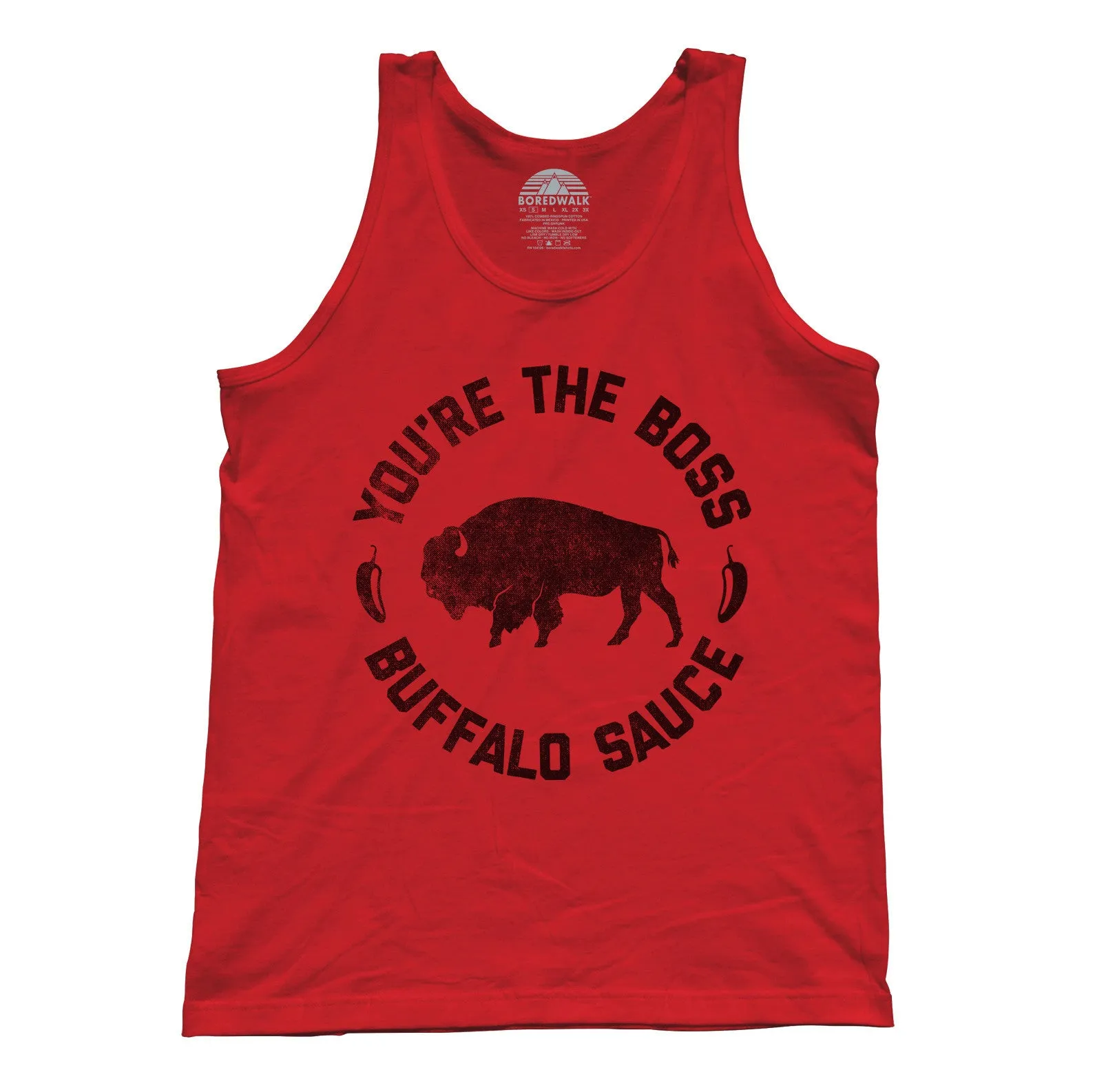 Unisex You're the Boss Buffalo Sauce Tank Top