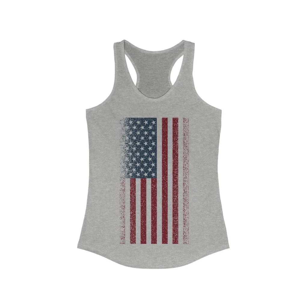USA Flag Women's Racerback Tank
