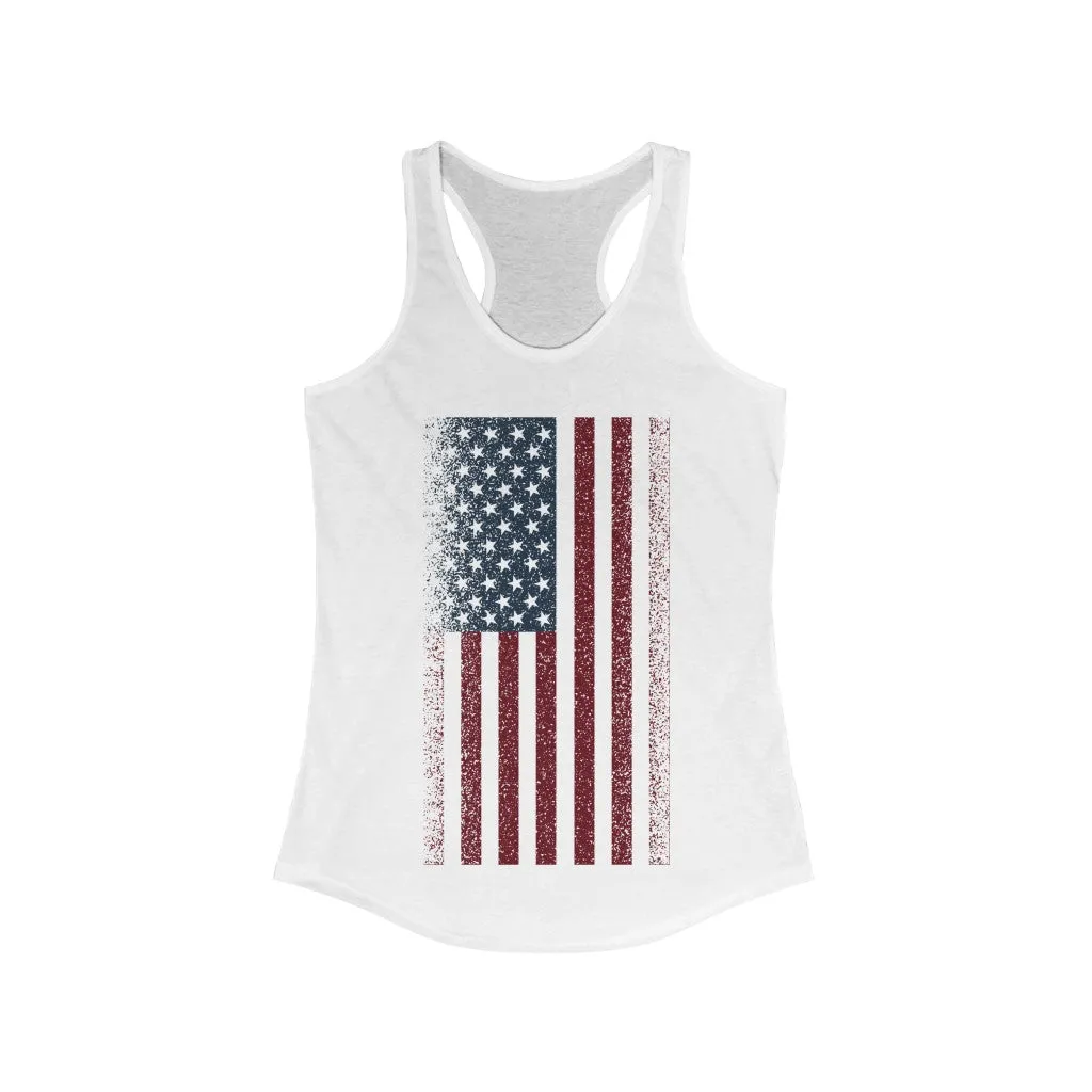 USA Flag Women's Racerback Tank