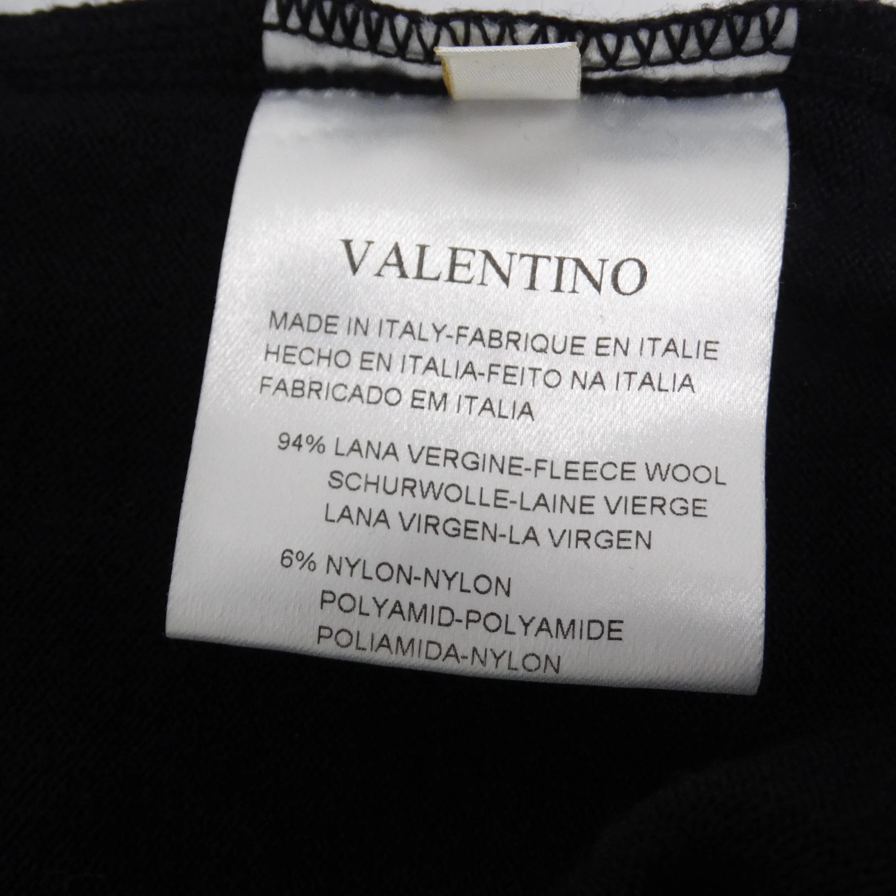 Valentino Long Sleeve Twist Motif Lace Blouse