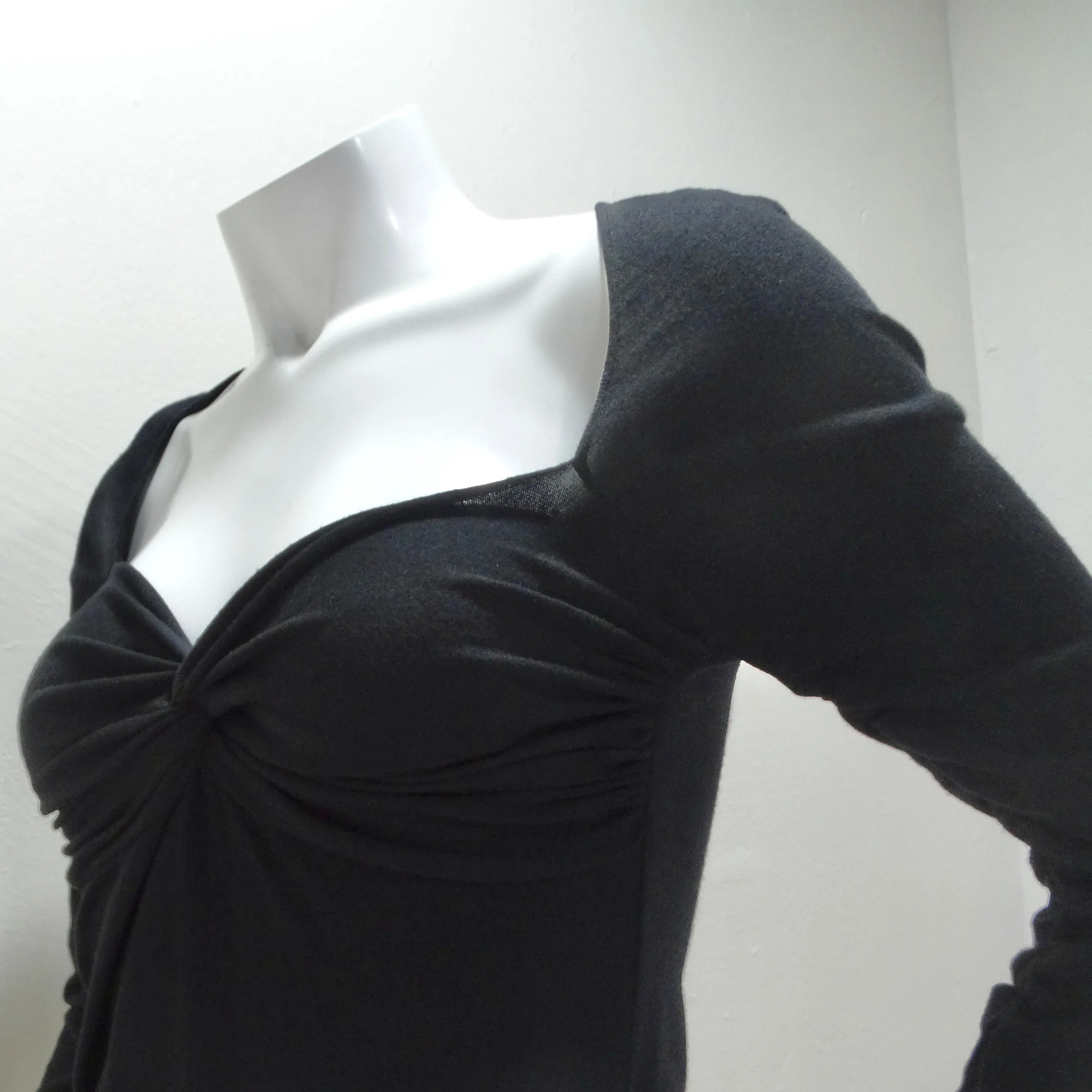 Valentino Long Sleeve Twist Motif Lace Blouse
