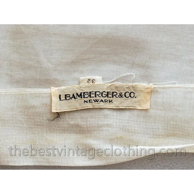Vintage 1930s Blouse Sheer Gauze Details Small Bambergers