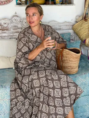 Vintage dress brown Boho
