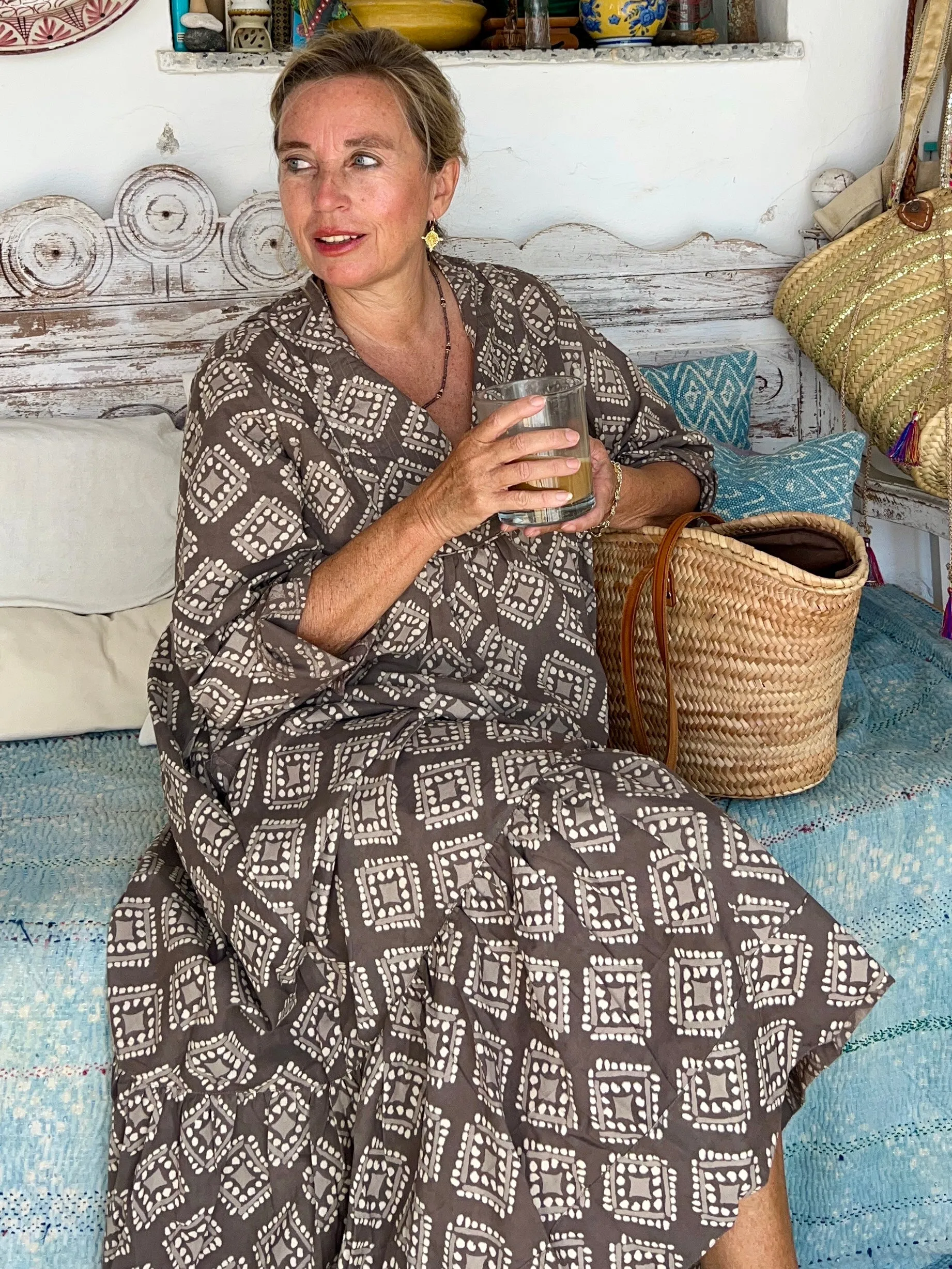 Vintage dress brown Boho