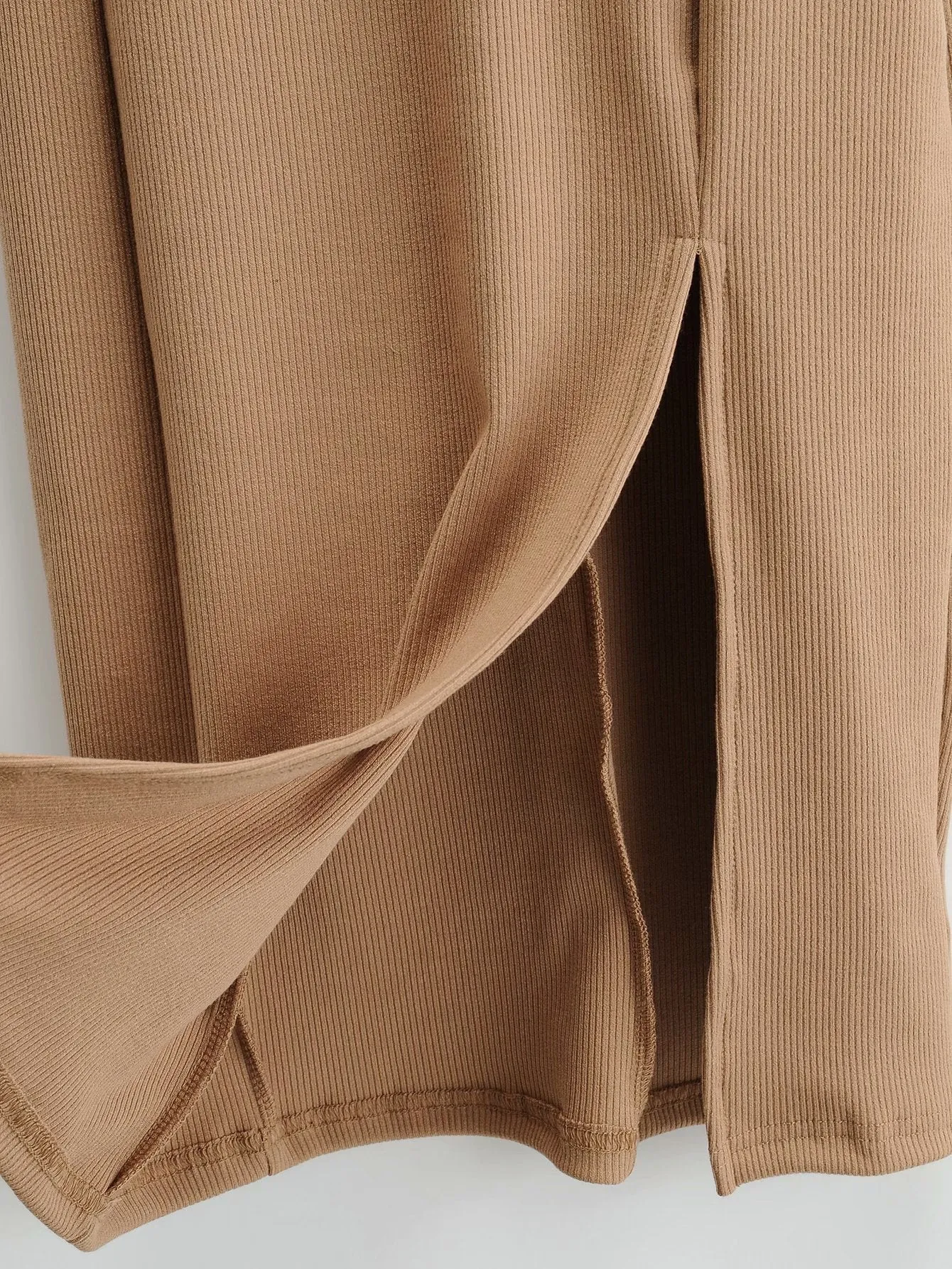 Vintage Square Collar Knit Sweater Midi Dresses