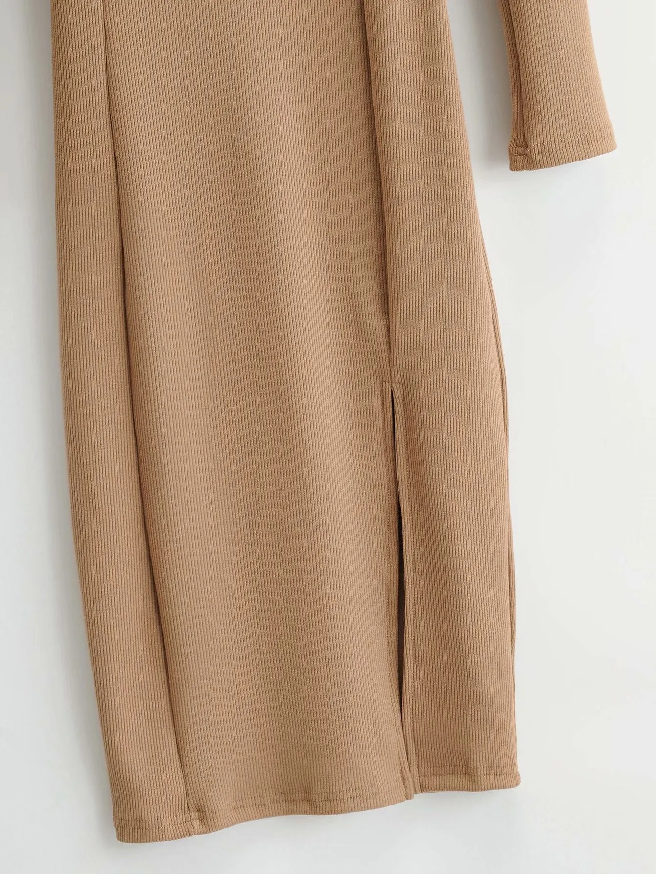 Vintage Square Collar Knit Sweater Midi Dresses