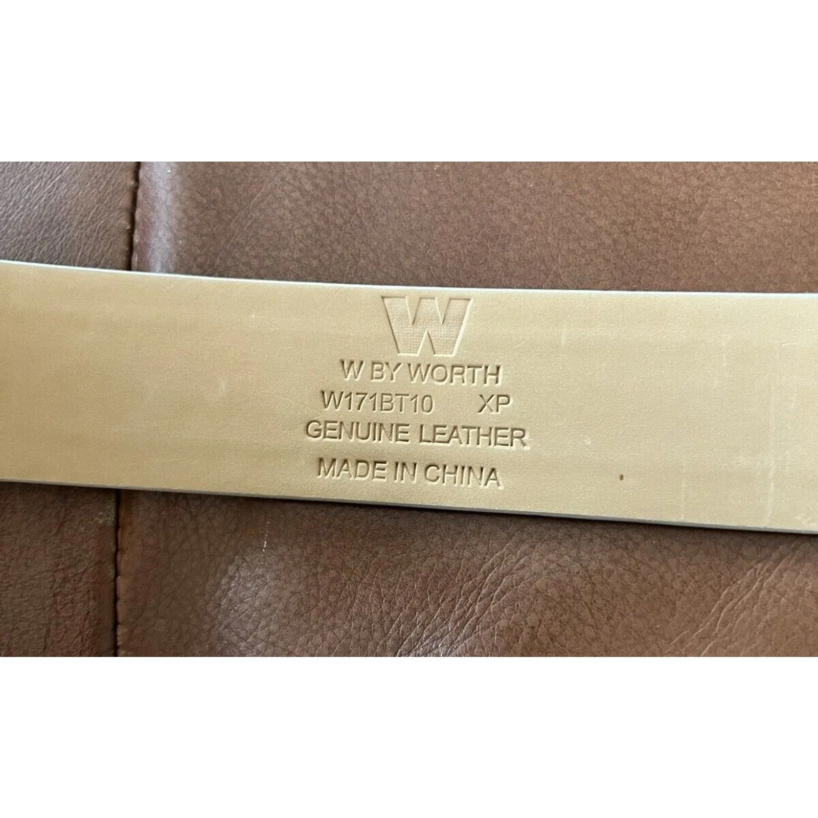 W by Worth Women's Cream Tan Double Buckle Belt – XS