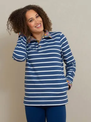Weymouth button neck sweatshirt