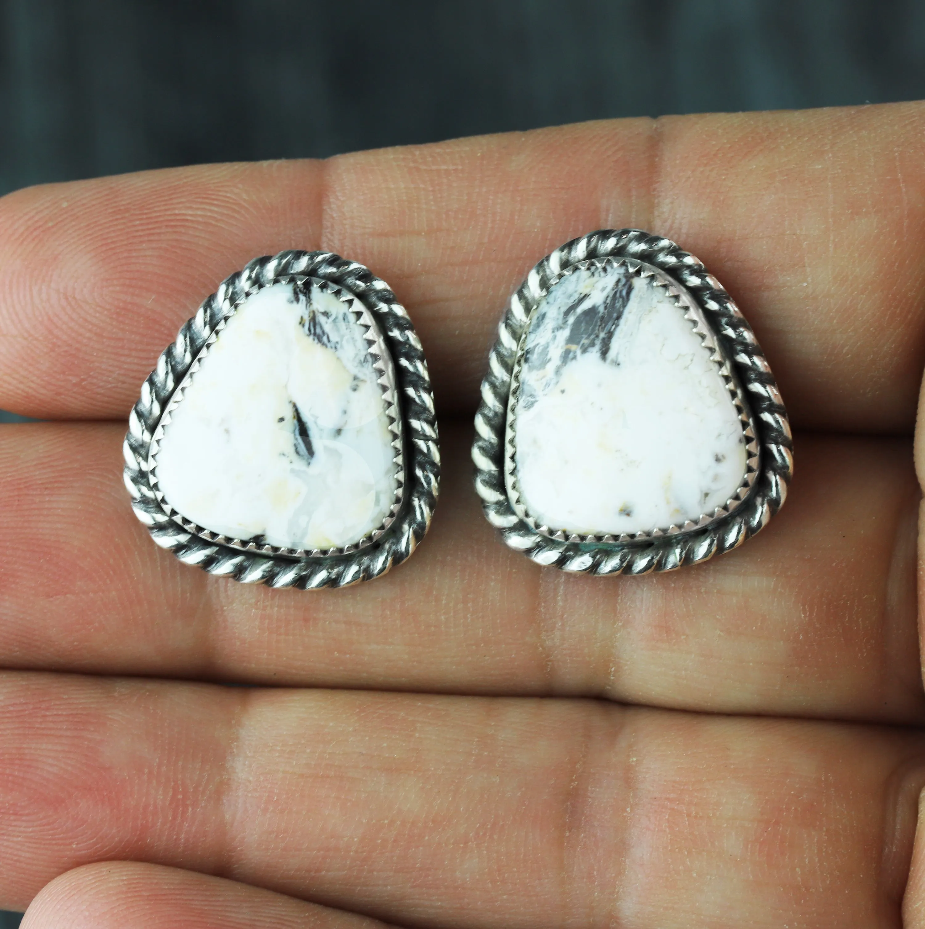 White Buffalo Statement Studs No.2