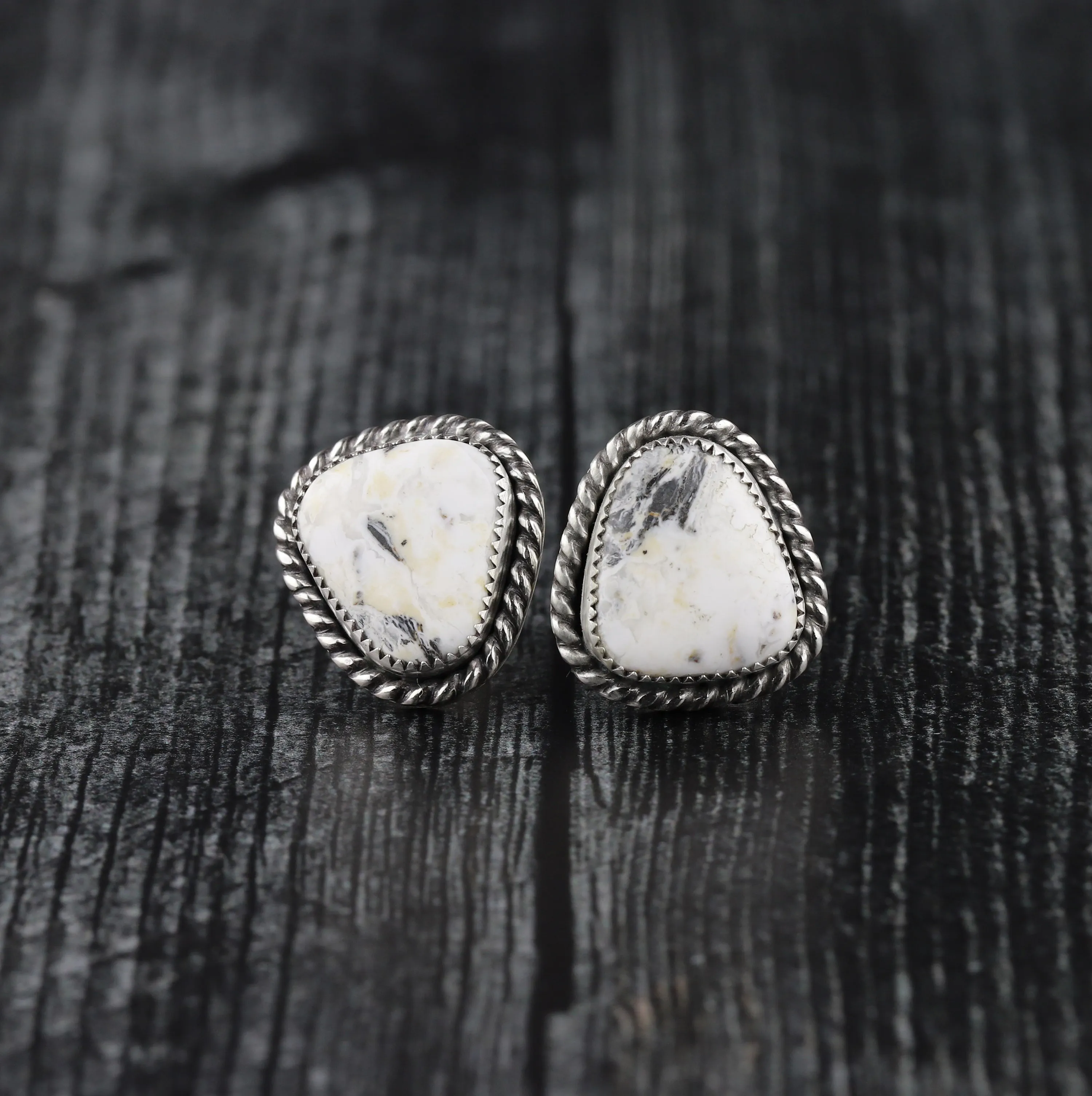 White Buffalo Statement Studs No.2