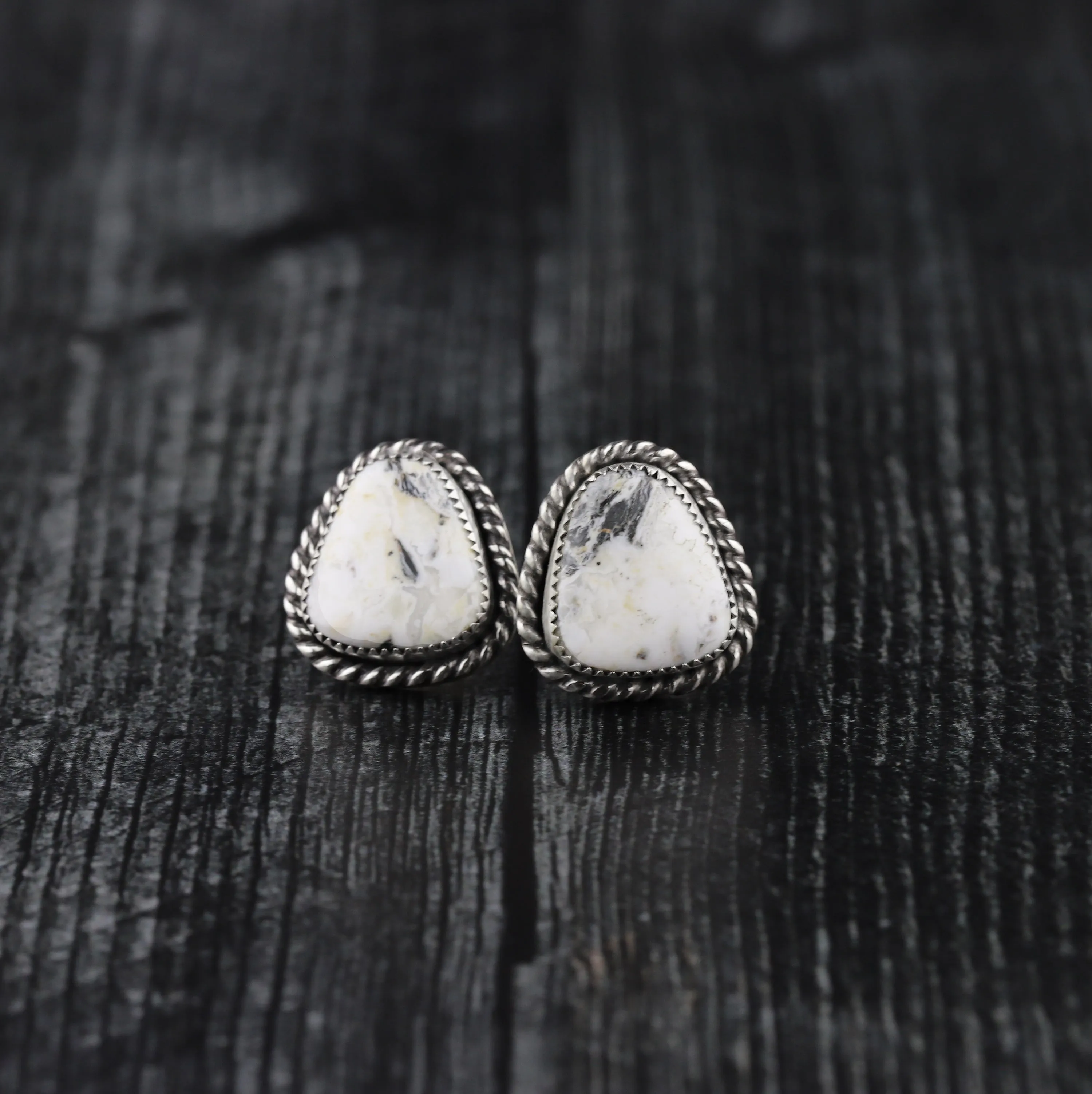 White Buffalo Statement Studs No.2