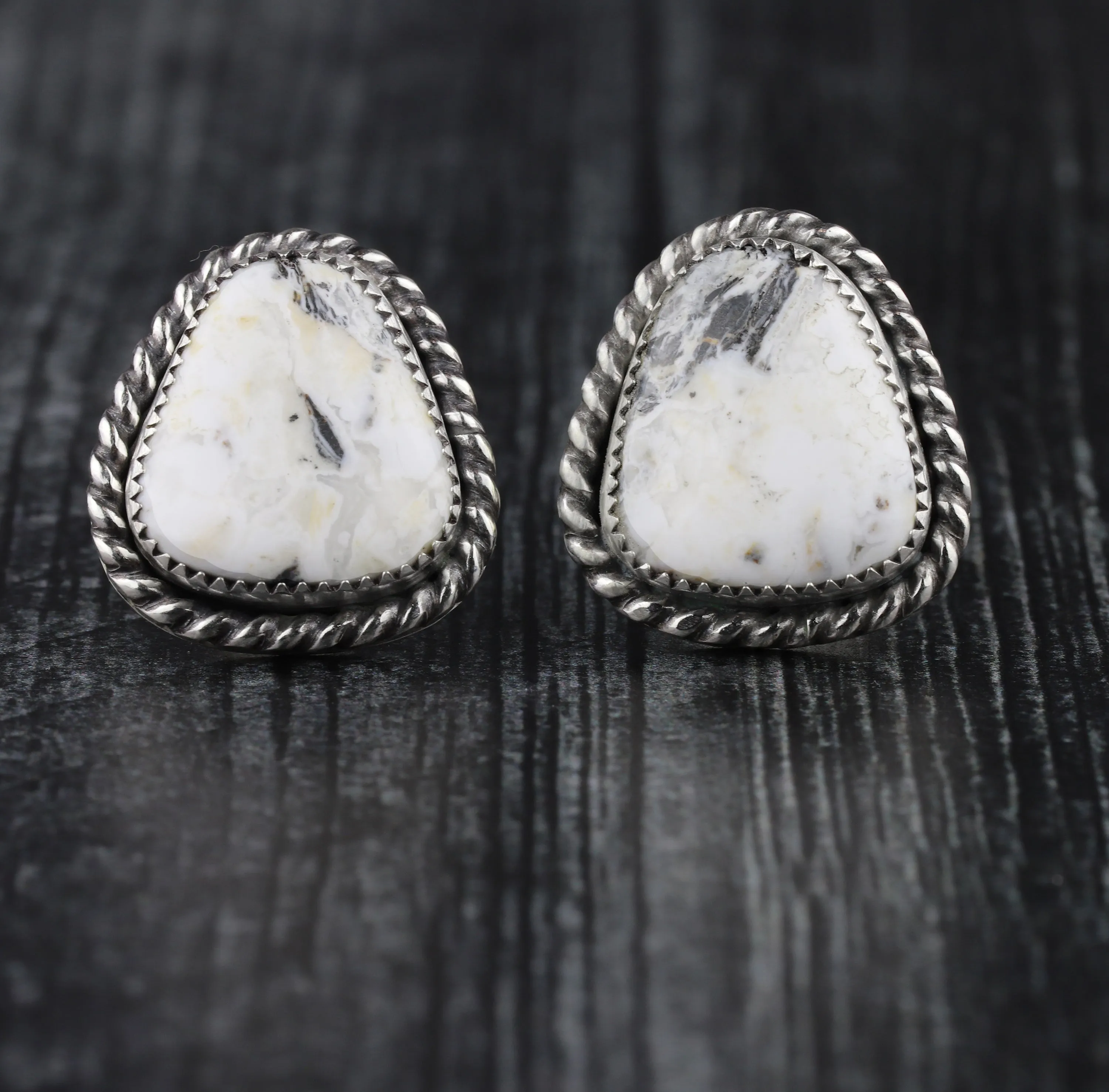 White Buffalo Statement Studs No.2