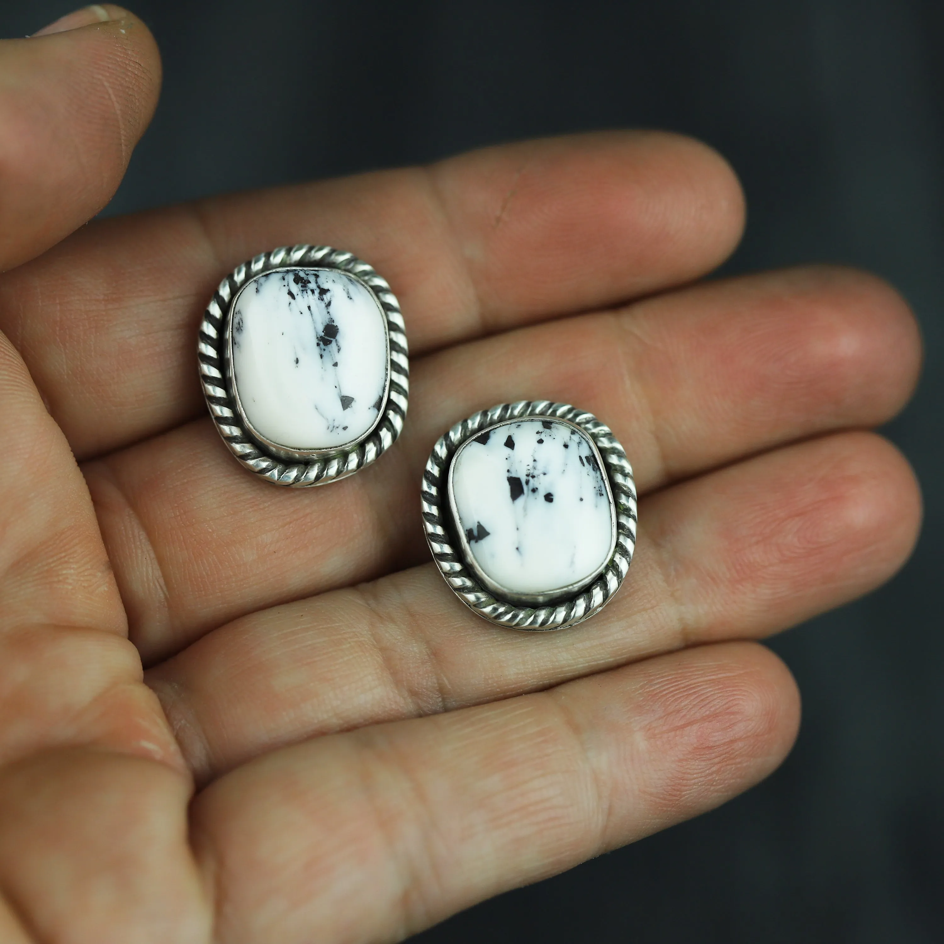White Buffalo Statement Studs
