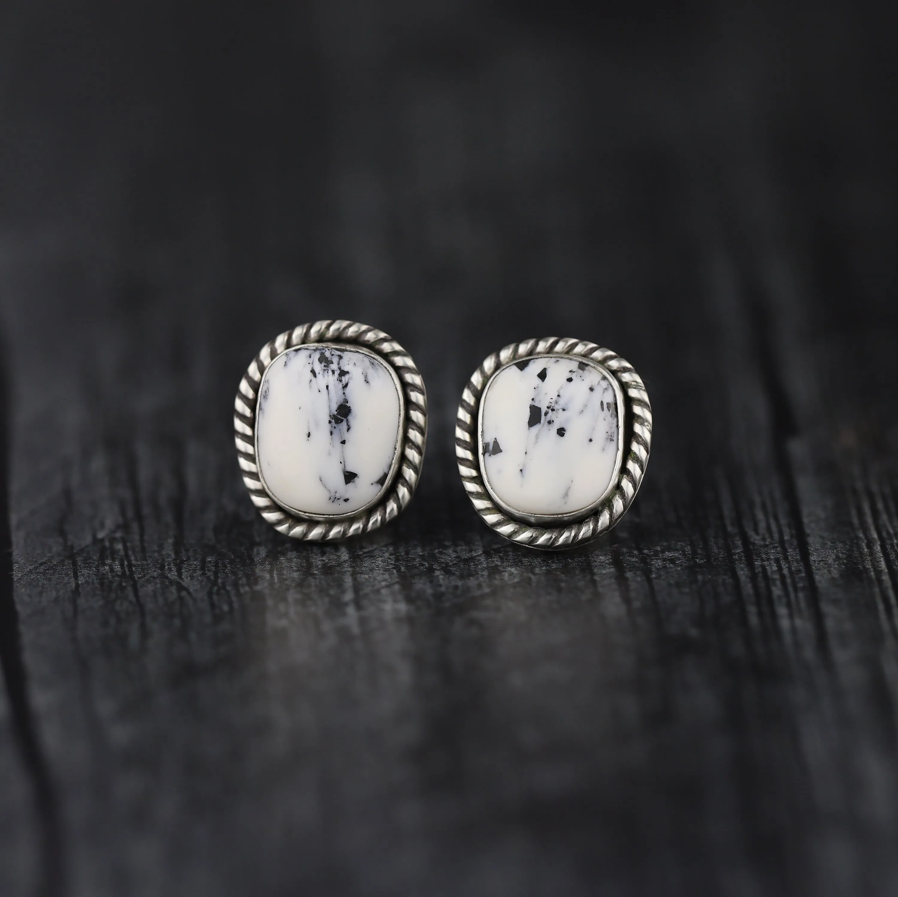 White Buffalo Statement Studs