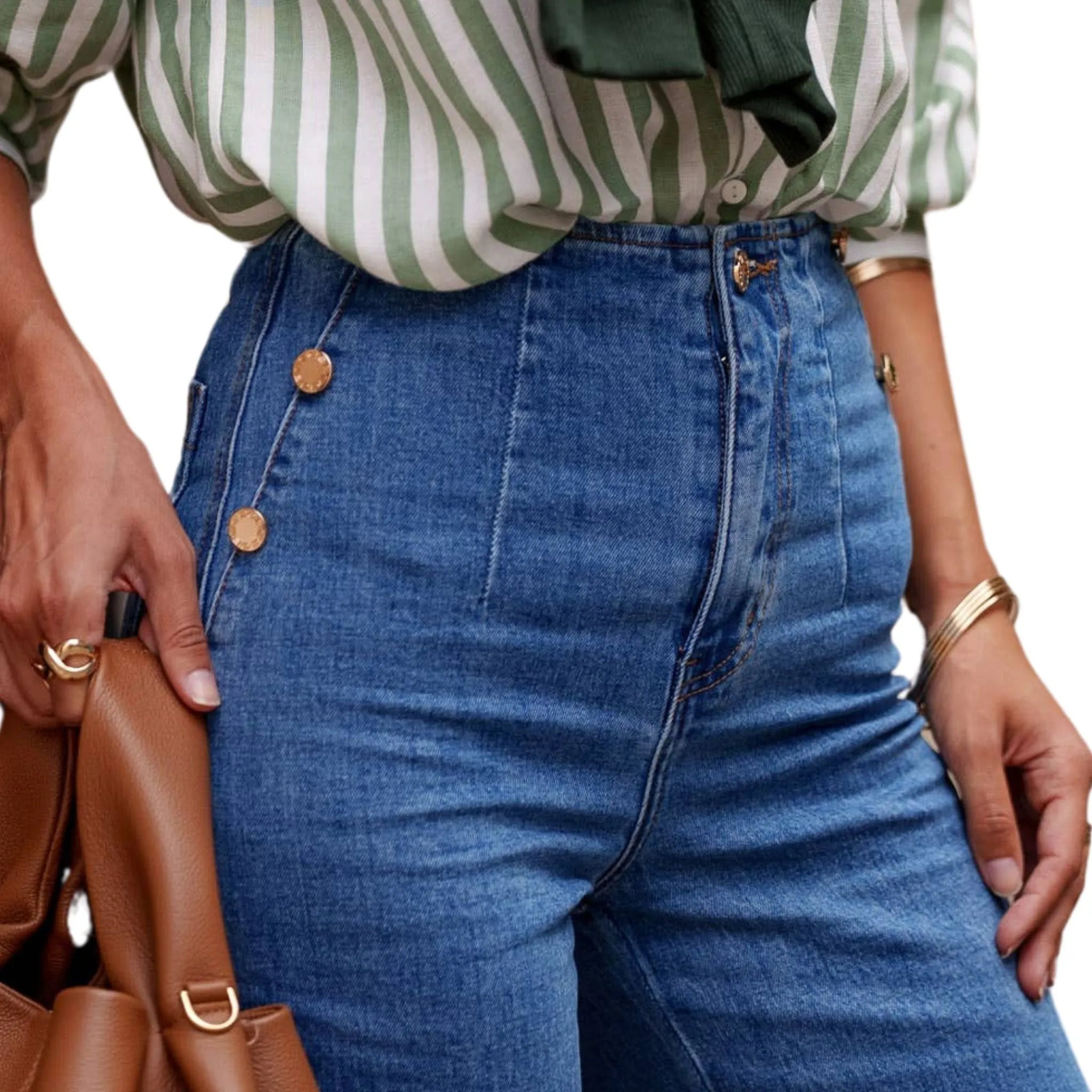 Wide Leg Venise Jeans - Medium Wash