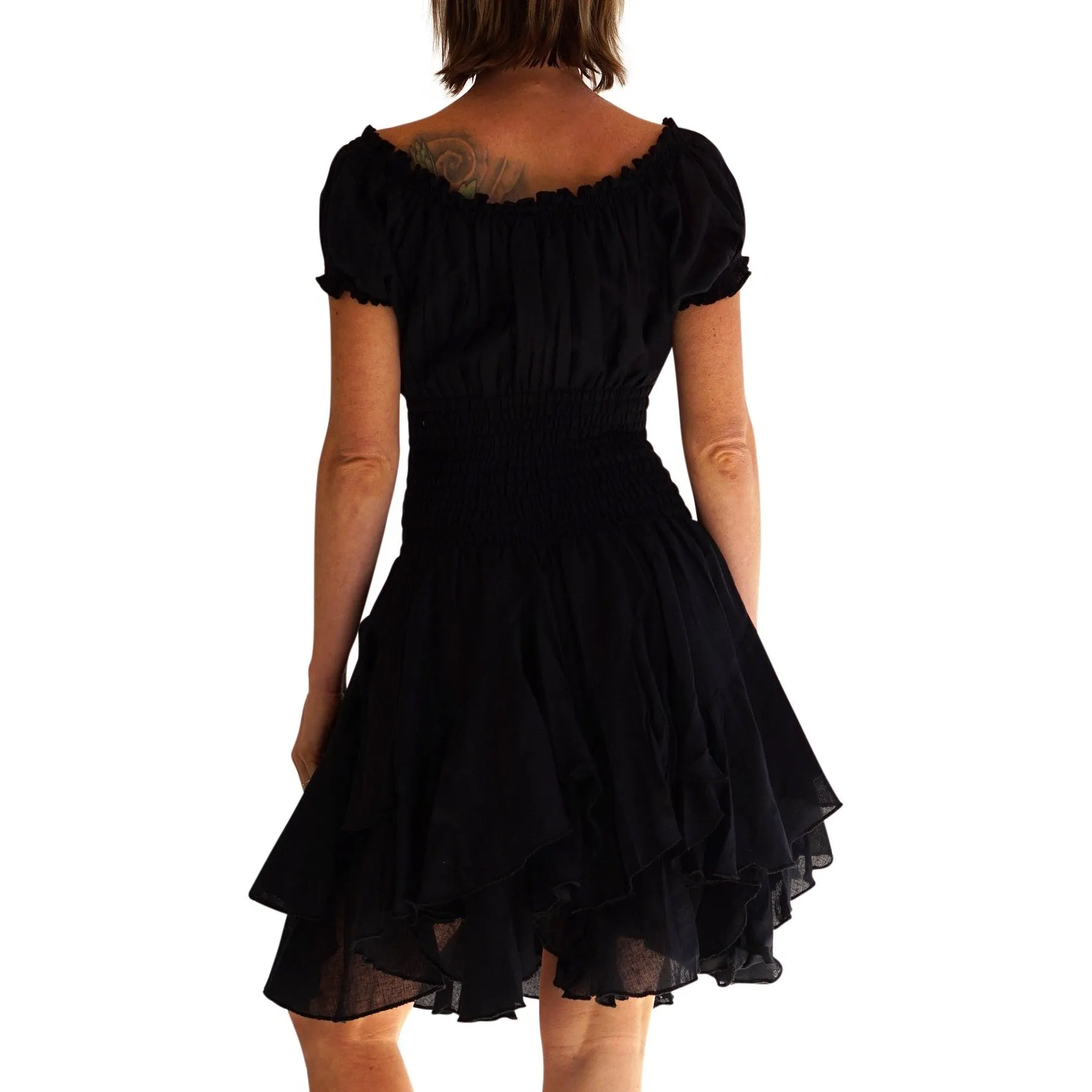 'Willow' Renaissance Dress - Black