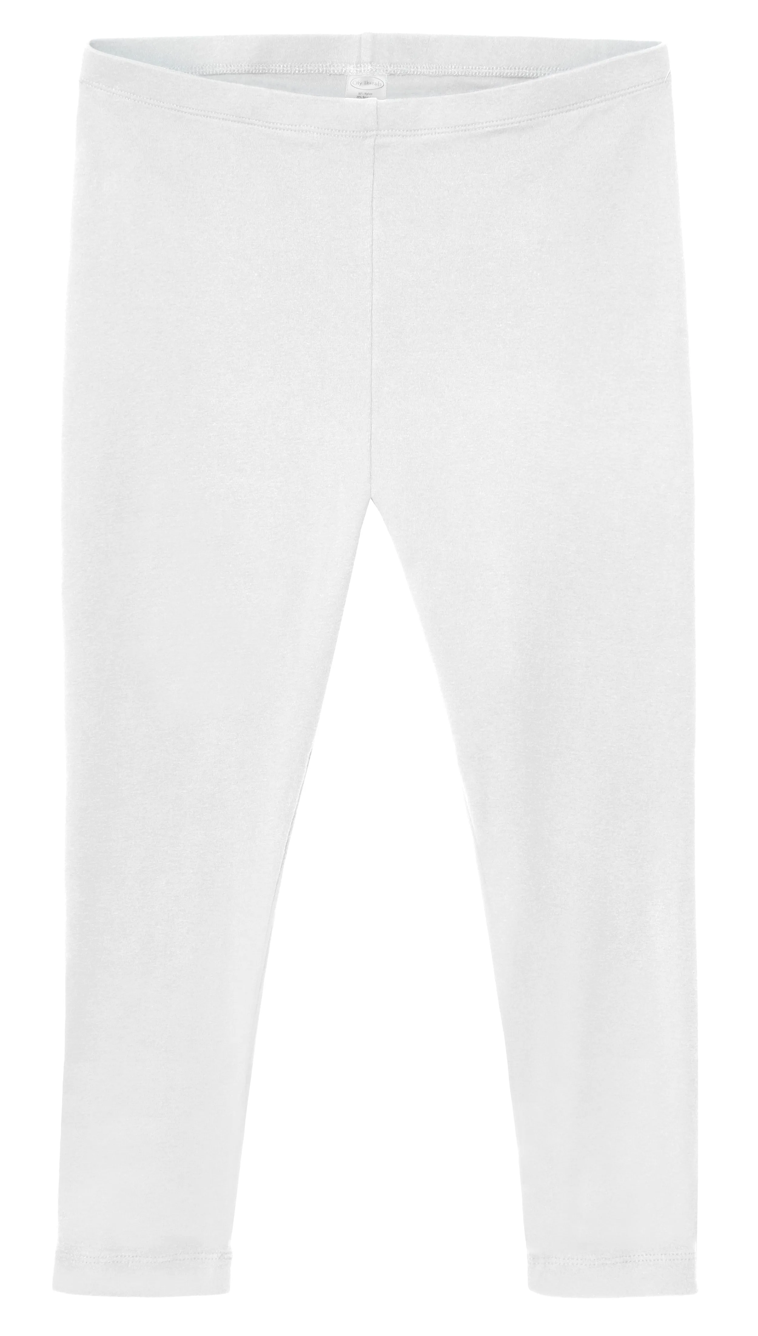 Women's 100% Cotton Soft Capri Leggings | White