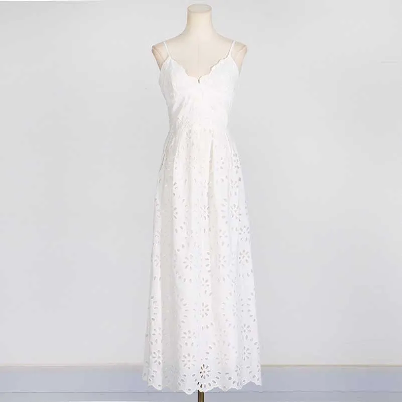 Womens A Line Midi Dress Hollowed Embroidered Cocktail Dress