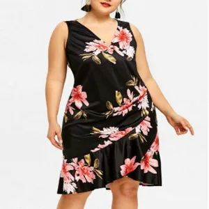 Womens Casual  Plus Size Midi Dresses