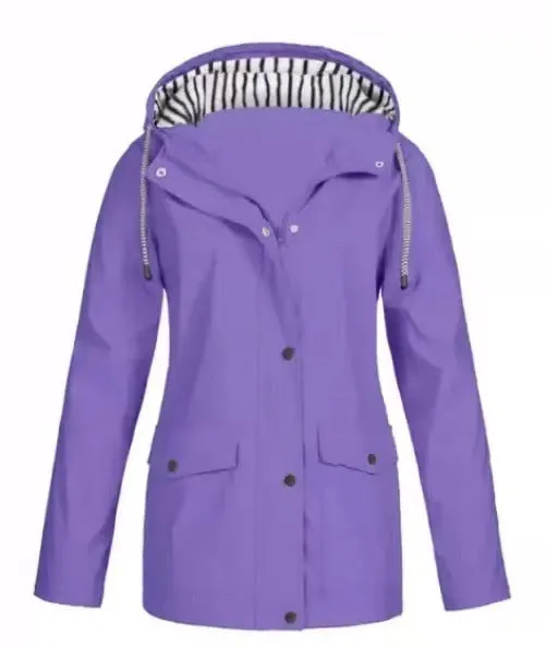 Women's Comfortable Waterproof Windbreaker Jacket