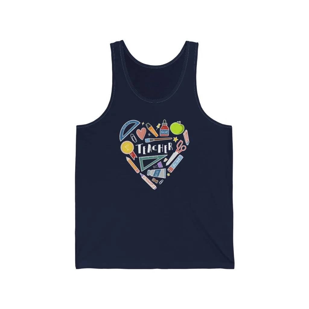 Women's Heart Collage Jersey Tank