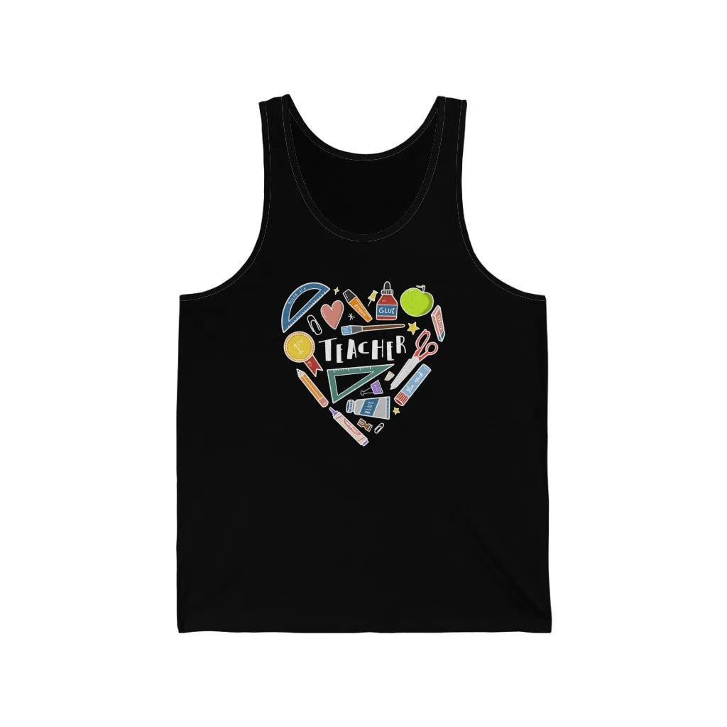 Women's Heart Collage Jersey Tank