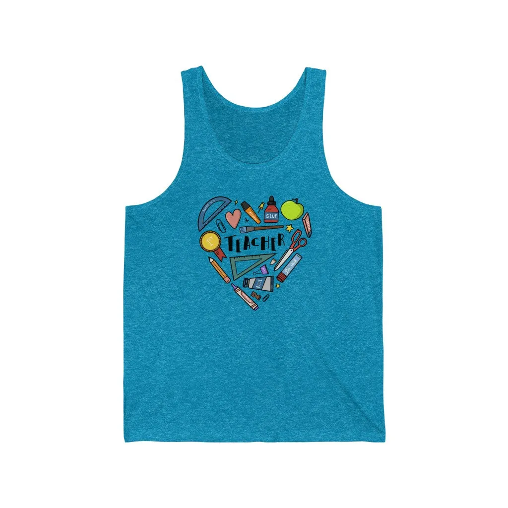 Women's Heart Collage Jersey Tank