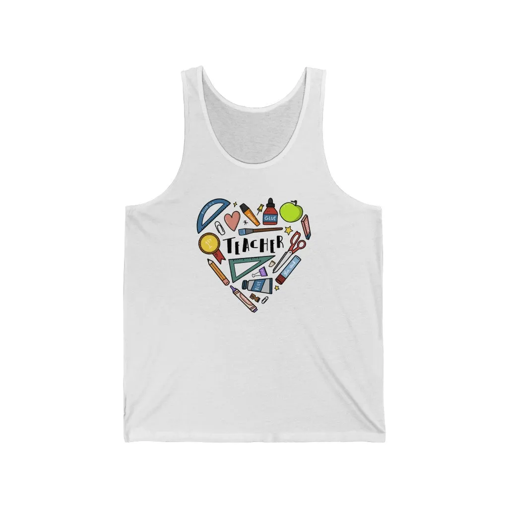 Women's Heart Collage Jersey Tank