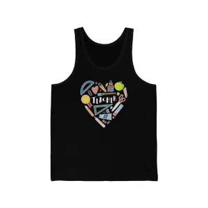 Women's Heart Collage Jersey Tank