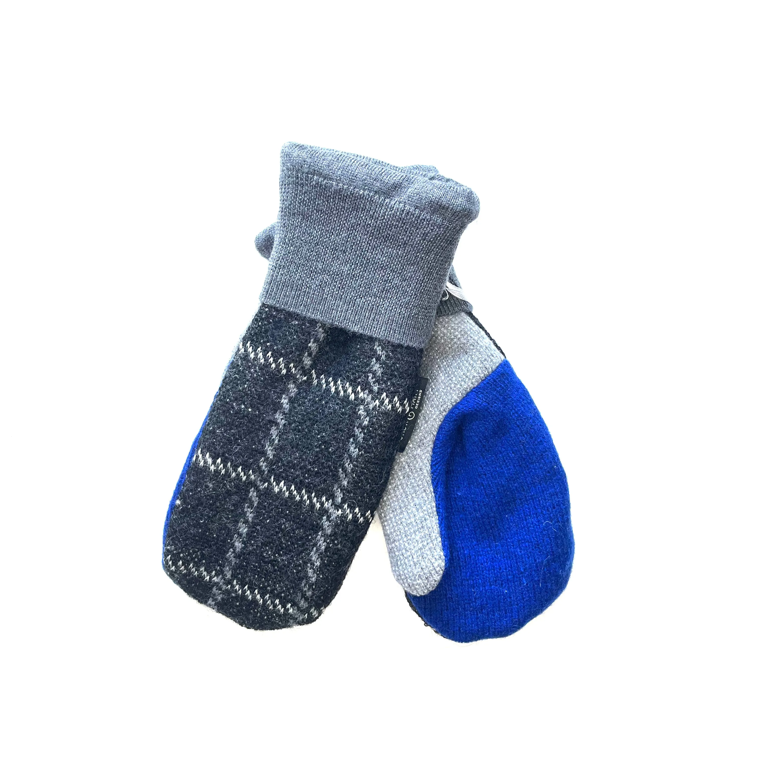 Women's Mittens - Grey & Blue - 1238 M/L