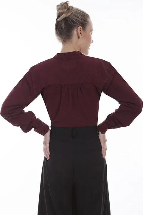 Women's Old West Top Collection: Rangewear Paisley Embroidered Bib Blouse