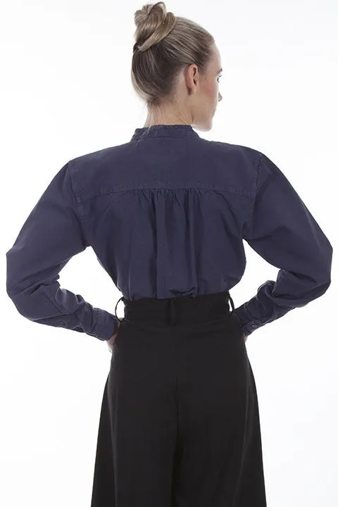 Women's Old West Top Collection: Rangewear Paisley Embroidered Bib Blouse