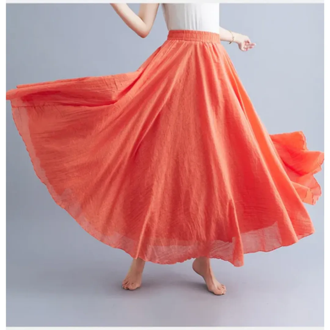 Women's Summer A Line Skirt | Long