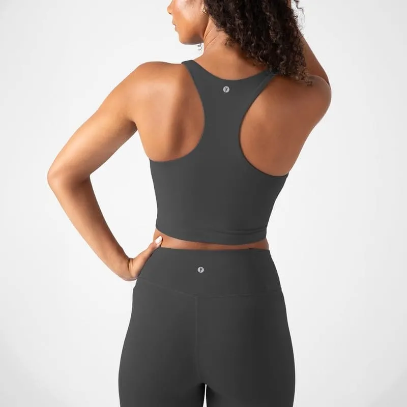 YITTY Active Women's UltraLuxe Built-in Bra Tank Top, Athleisure, 4-Way-Stretch, Onyx