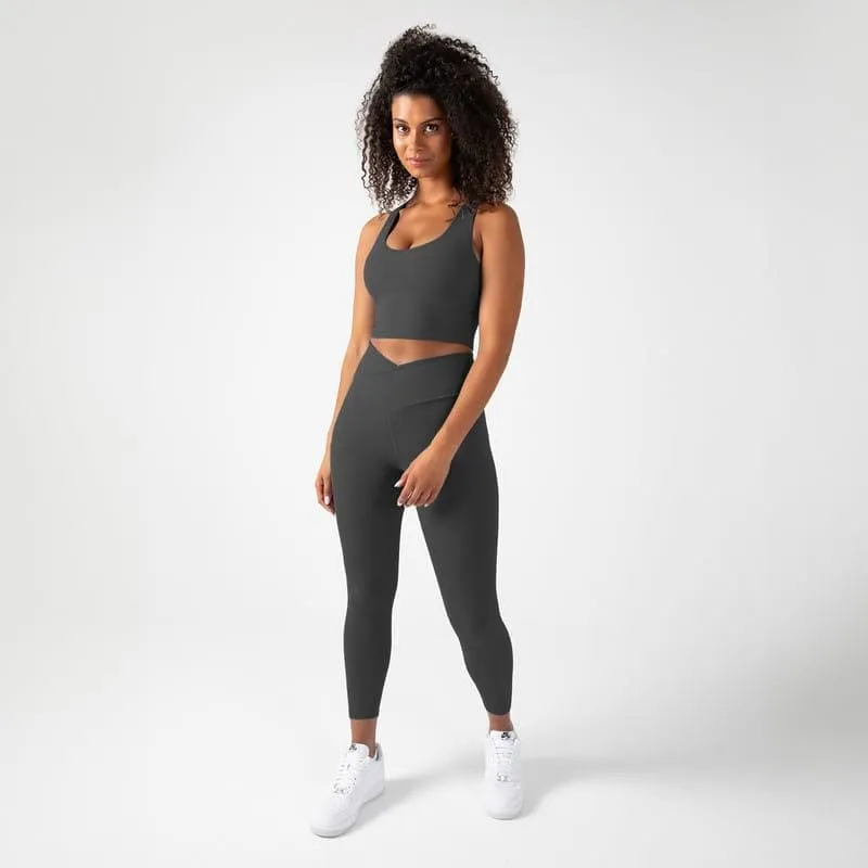 YITTY Active Women's UltraLuxe Built-in Bra Tank Top, Athleisure, 4-Way-Stretch, Onyx