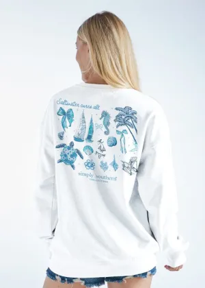 Youth 'Saltwater Cures All' Crewneck Pullover by Simply Southern