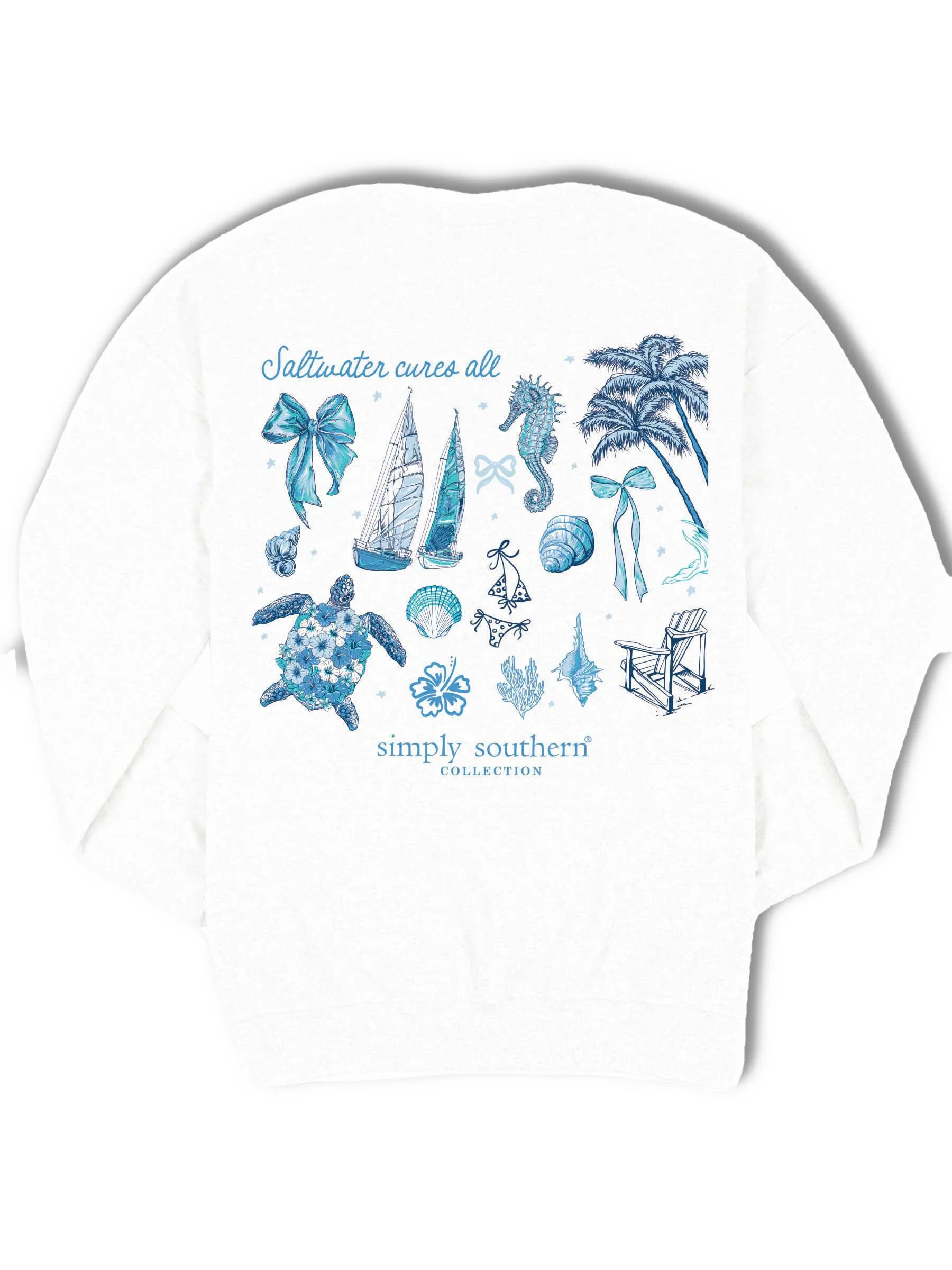 Youth 'Saltwater Cures All' Crewneck Pullover by Simply Southern