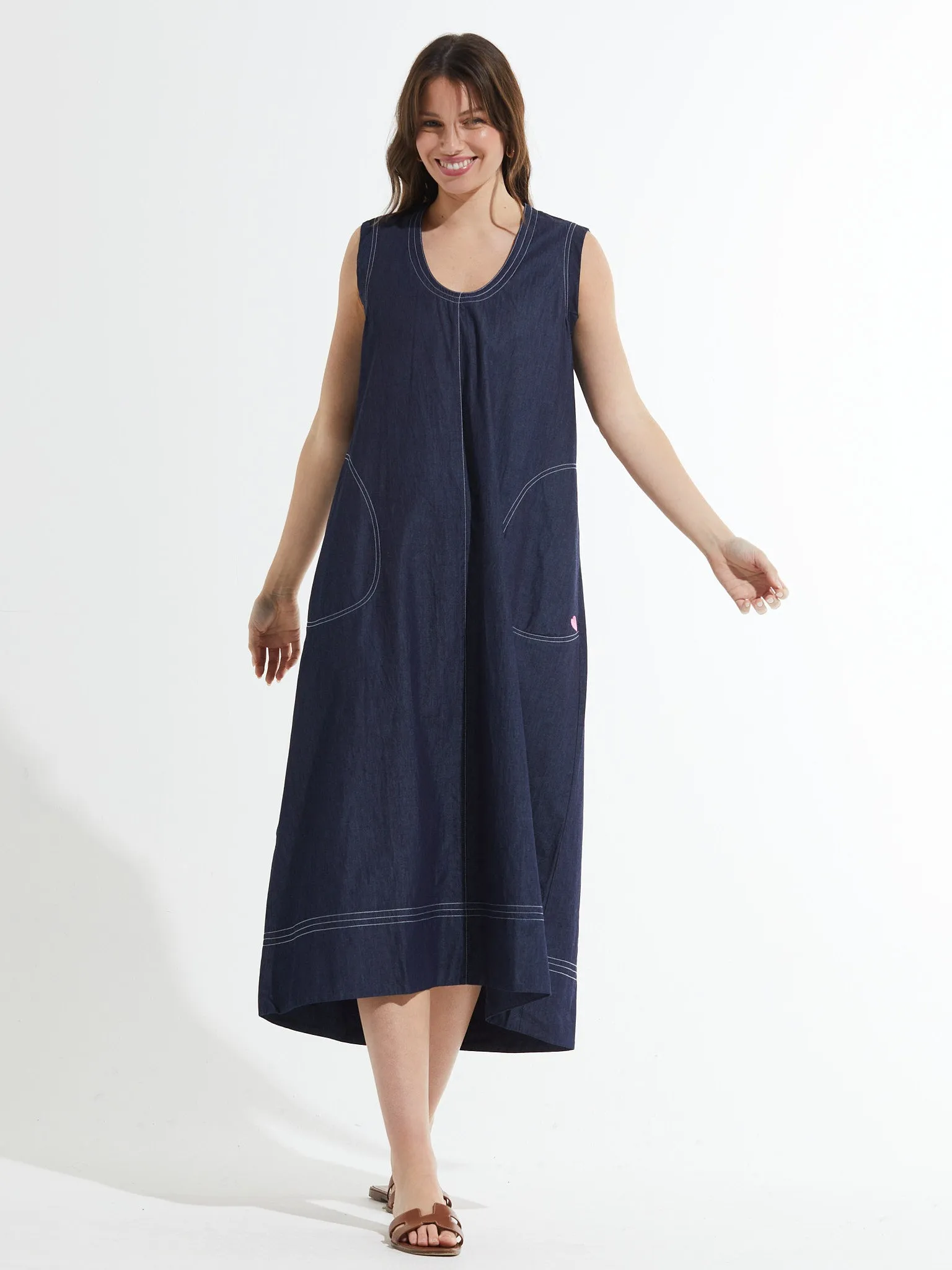 Zaket & Plover Denim Maxi Dress, Style #ZP7462U