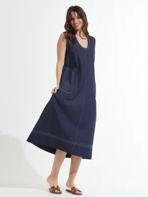 Zaket & Plover Denim Maxi Dress, Style #ZP7462U