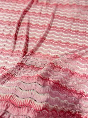 Zigzag Mesh Fabric in Pink Tones - Ideal for Versatile Sewing Projects